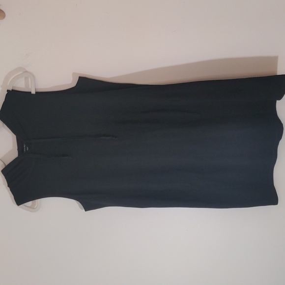 Eileen Fisher Black Cotton Hooded Dress Medium - Picture 4 of 6